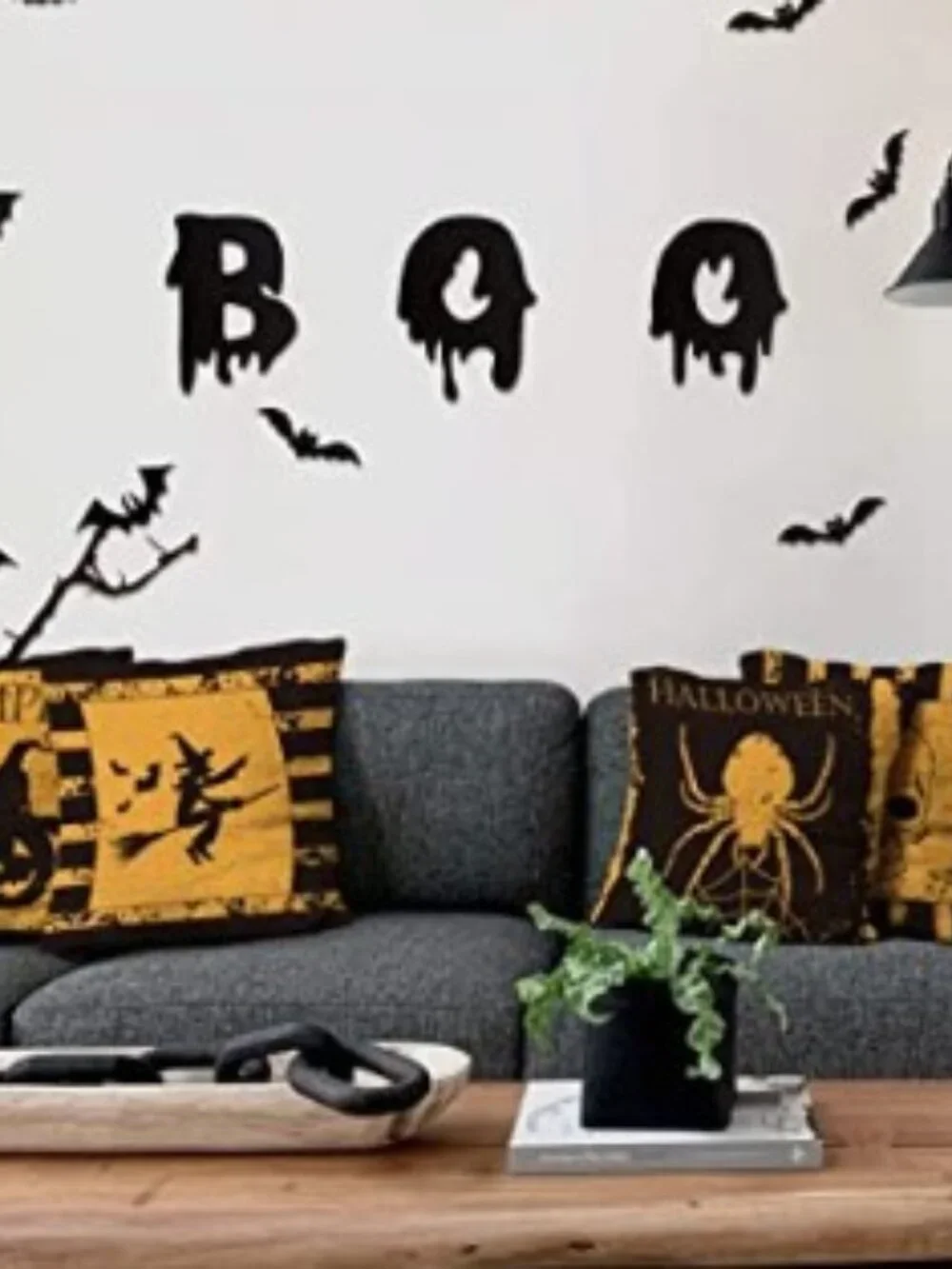 Halloween Throw Pillow Covers 18x18 Spooky Bat Pumpkin Spider Décor 4 Pack NWT